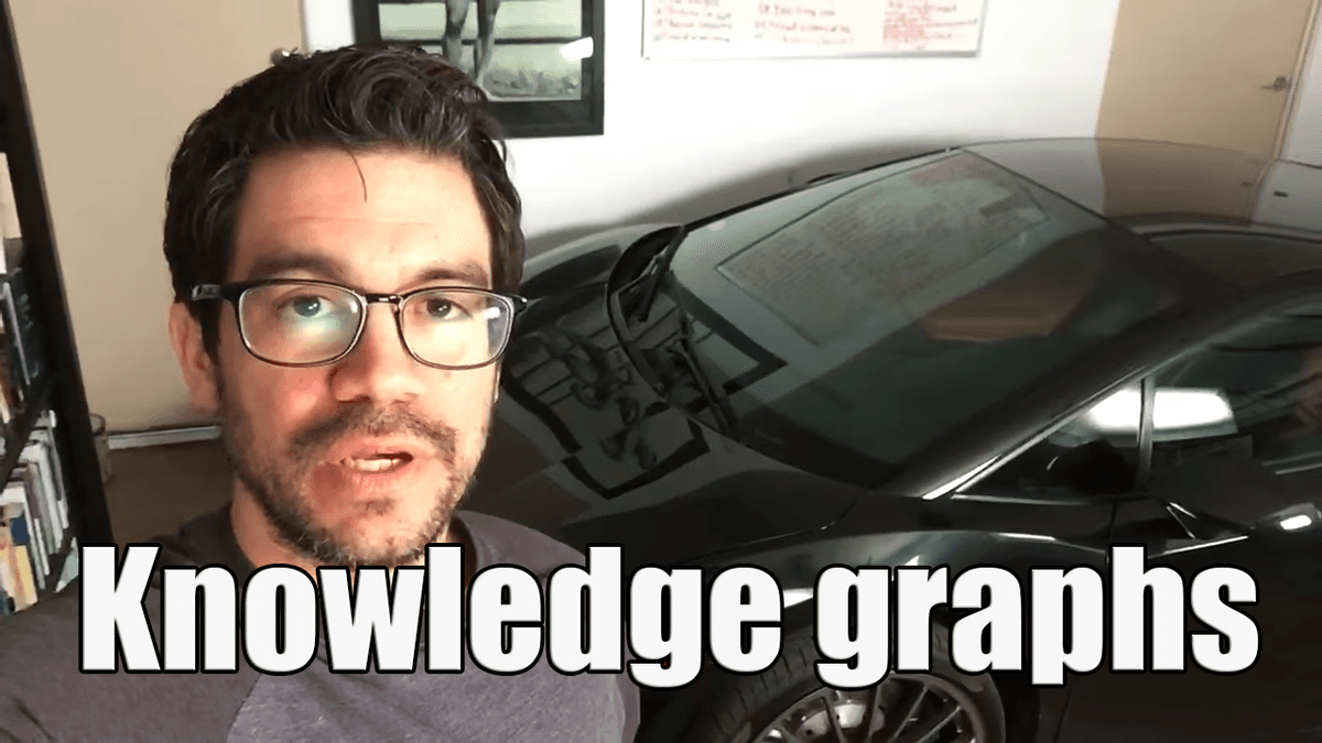 Tai Lopez in his garage with the text 'Knowledge Graphs'
